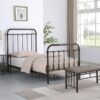 Livingston Metal Twin Open Frame Bed Dark Bronze