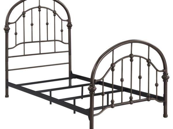 Rowan Metal Twin Open Frame Bed Dark Bronze