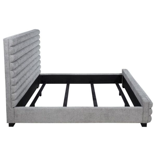 Patricia 58-inch Boucle Upholstered Eastern King Bed Grey