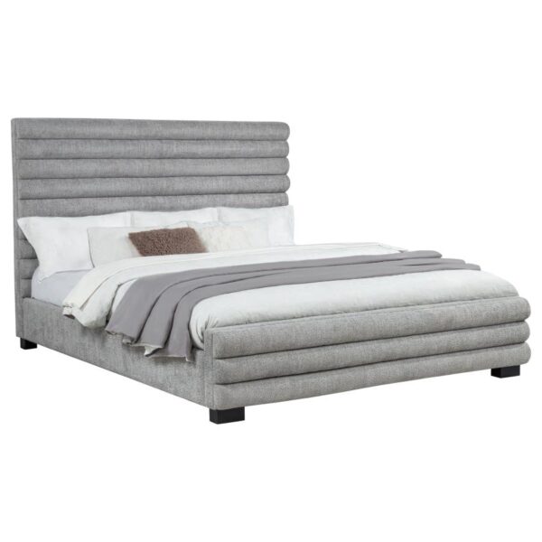 Patricia 58-inch Boucle Upholstered California King Bed Grey