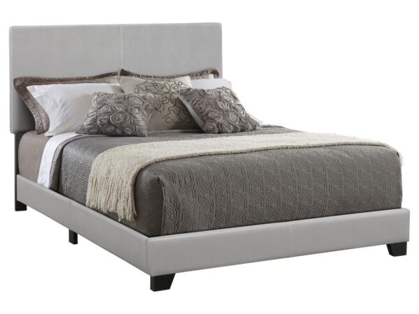 Dorian Faux Leather Upholstered California King Bed Grey