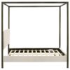 Monroe Upholstered Queen Canopy Bed Vanilla