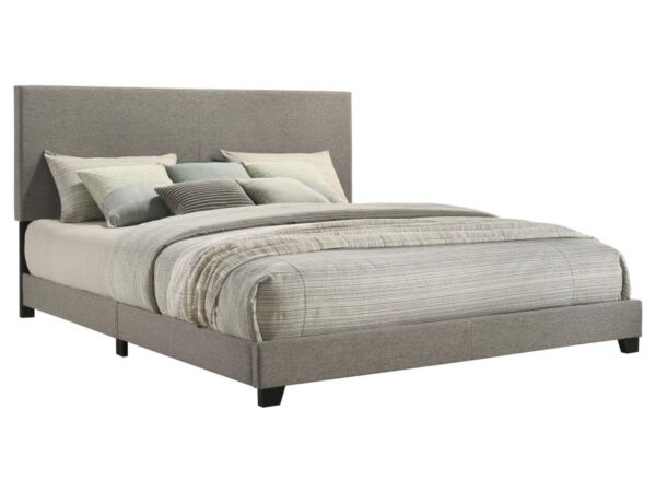 Dorian Fabric Upholstered Eastern King Panel Bed Taupe