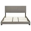 Dorian Fabric Upholstered Eastern King Panel Bed Taupe
