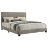 Dorian Fabric Upholstered California King Panel Bed Taupe