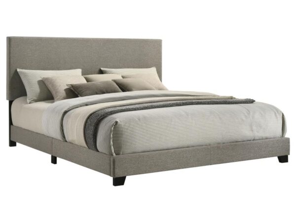Dorian Fabric Upholstered California King Panel Bed Taupe