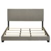 Dorian Fabric Upholstered California King Panel Bed Taupe
