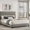 Dorian Fabric Upholstered Queen Panel Bed Taupe