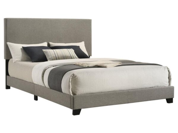 Dorian Fabric Upholstered Queen Panel Bed Taupe