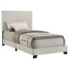 Dorian Fabric Upholstered Twin Panel Bed Cream