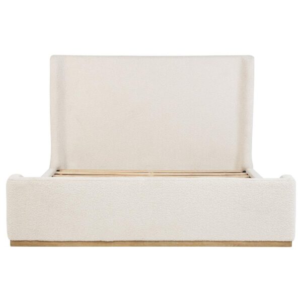 Nala Upholstered Eastern King Sleigh Bed Cream