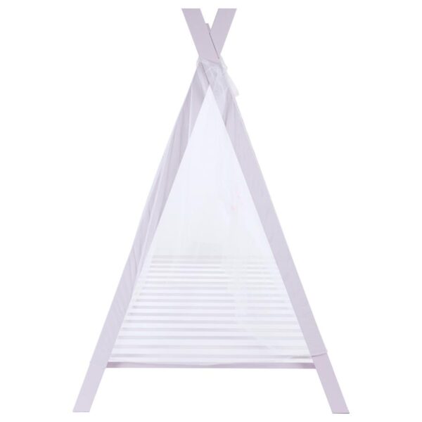 Fultonville Metal Twin Tent Bed with 7-inch Mattress Pink