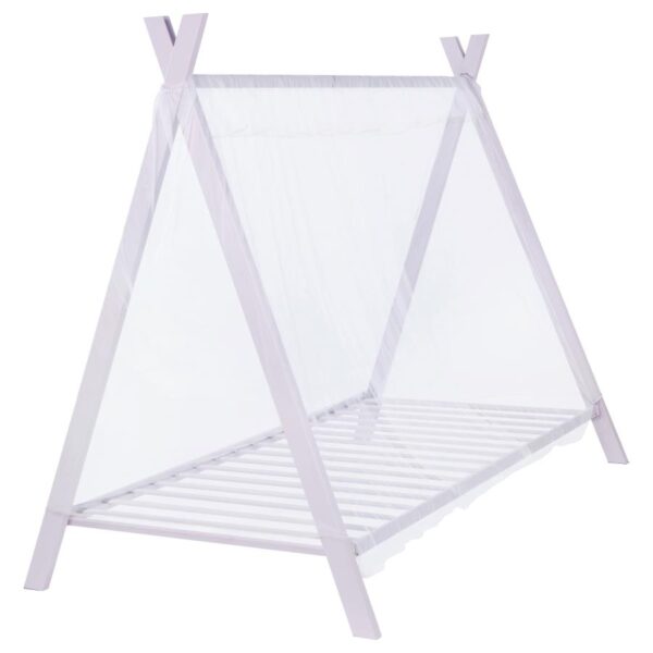 Fultonville Metal Twin Tent Bed with 7-inch Mattress Pink