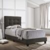Mapes Upholstered Twin Panel Bed Charcoal