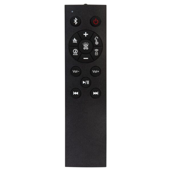 Preston Upholstered Eastern King Audio Flame Visualizer Bed Dark Blue