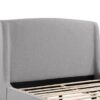Mosby Upholstered Queen Wingback Bed Grey