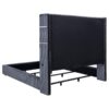 Tisdall Upholstered Cal King Flame Visualizer Bed Grey