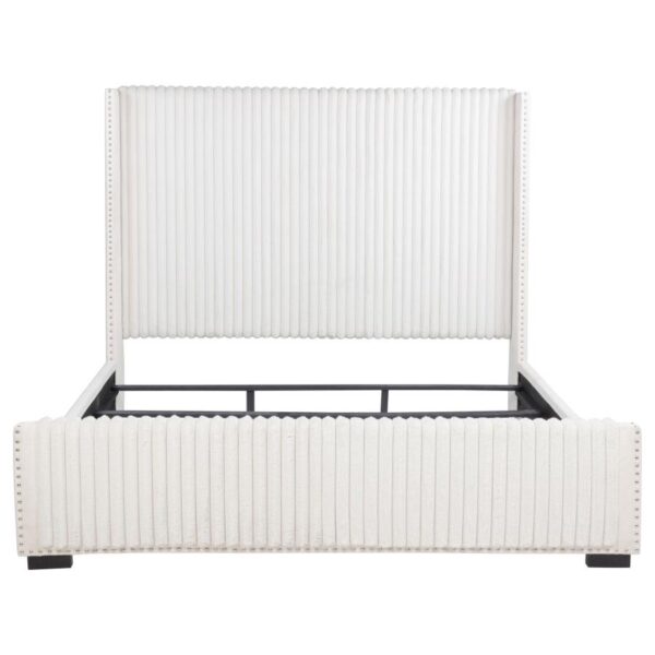 Natasha 65-inch Upholstered California King Bed Cream