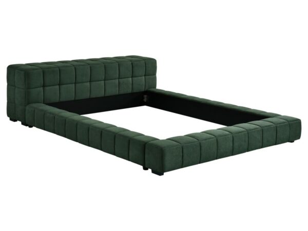Trinity Upholstered Full Platform Bed Green