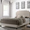 Tamarac Upholstered Full Panel Bed Beige