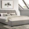 Mokena 46-inch Upholstered Eastern King Platform Bed Taupe