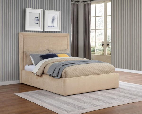 Lawson 54-inch Upholstered Full Platform Bed Light Saddle