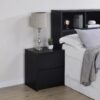 Westpark 2-drawer Nightstand LED Lights and USB Black