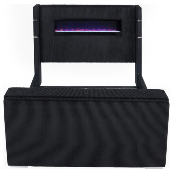 Tisdall California King Flame Visualizer TV Bed Black