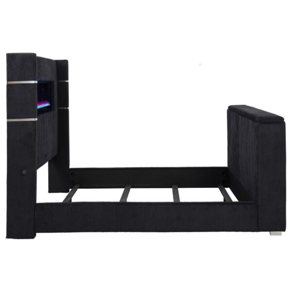 Tisdall California King Flame Visualizer TV Bed Black