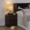 Westpark 2-drawer Nightstand LED Lights and USB Dark Pine