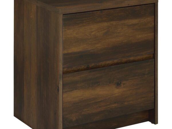 Westpark 2-drawer Nightstand LED Lights and USB Dark Pine