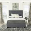 Bowfield Upholstered Eastern King Panel Bed Charcoal