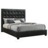 Medley Genuine Leather Eastern King Platform Bed Black