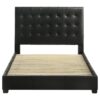 Medley Genuine Leather Eastern King Platform Bed Black
