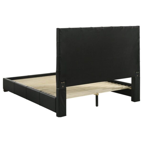 Medley Genuine Leather Eastern King Platform Bed Black