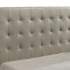 Medley Genuine Leather Queen Panel Platform Bed Tan