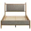 Mason 46-inch Full Panel Platform Bed Grey and Light Brown