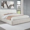 Nollet 48-inch Upholstered Eastern King Platform Bed Cream