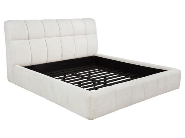 Nollet 48-inch Upholstered Eastern King Platform Bed Cream