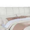 Nollet 48-inch Upholstered Eastern King Platform Bed Cream