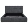 Nollet 48-inch Upholstered Eastern King Platform Bed Grey