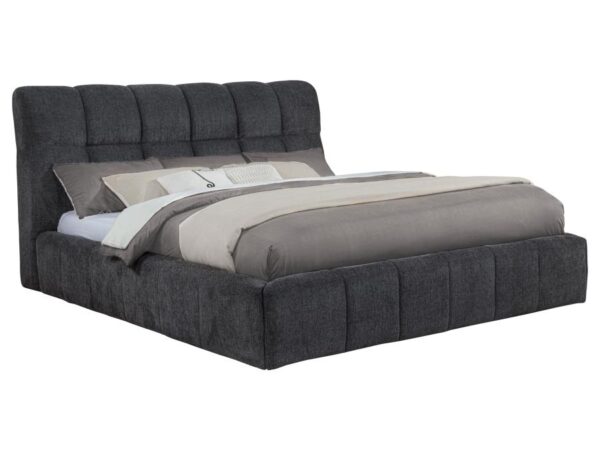 Nollet 48-inch Upholstered California King Platform Bed Grey