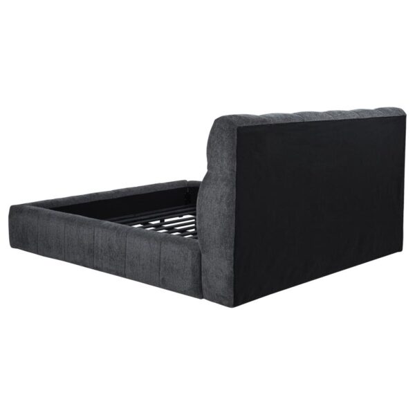 Nollet 48-inch Upholstered California King Platform Bed Grey