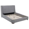 Rennes Upholstered Queen Wingback Platform Bed Grey