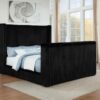 Centergrove Upholstered California King Wingback TV Bed Black