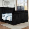 Centergrove Upholstered California King Wingback TV Bed Black