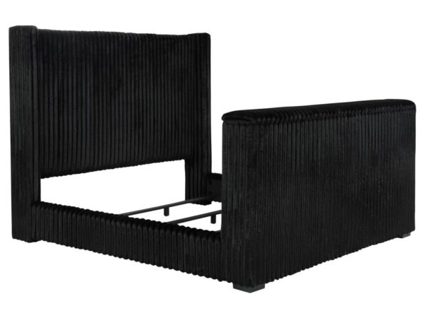 Centergrove Upholstered California King Wingback TV Bed Black