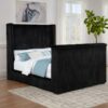 Centergrove Upholstered Queen Wingback TV Bed Black