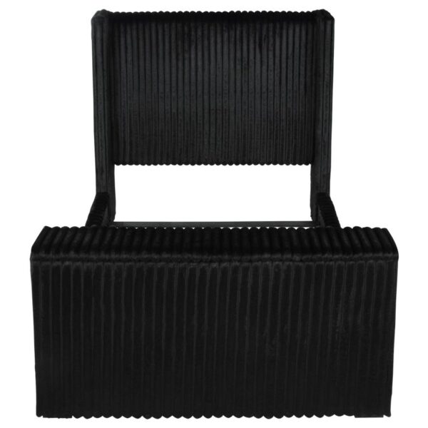 Centergrove Upholstered Queen Wingback TV Bed Black