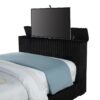 Centergrove Upholstered Queen Wingback TV Bed Black